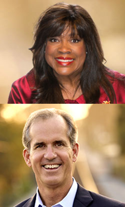 Chaz Ebert and William Peters